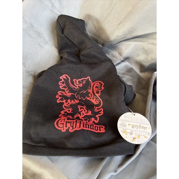 NEW Wizarding World Harry Potter Gryffindor Pet Dog Puppy Hoodie Size Small S - Picture 2 of 8